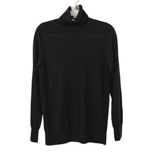 J.Crew Collection Womens Black 100% Cashmere Turtleneck Sweater XS Italian Chic